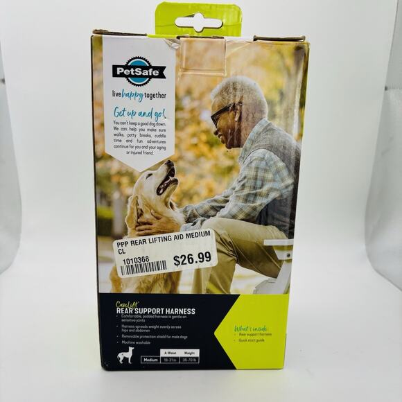 PET SAFE - Care Lift Rear Support Harness - Med 35-70 pounds. New In Open Box - Picture 3 of 7